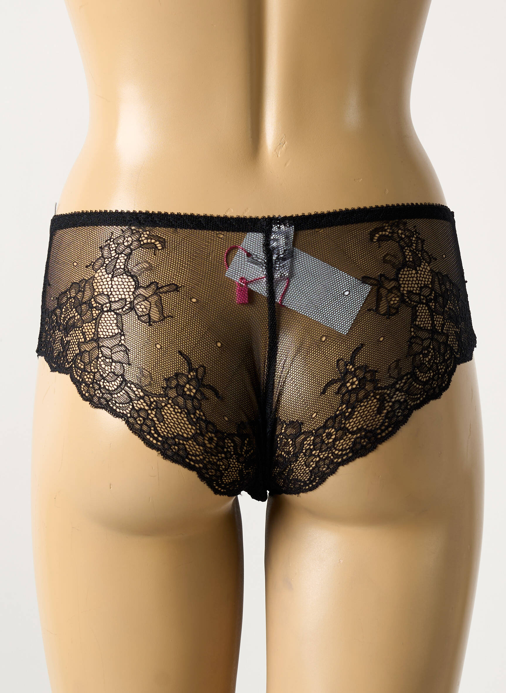 Šortukas siuvinėjimas juodas LINGERIE STORY moteris