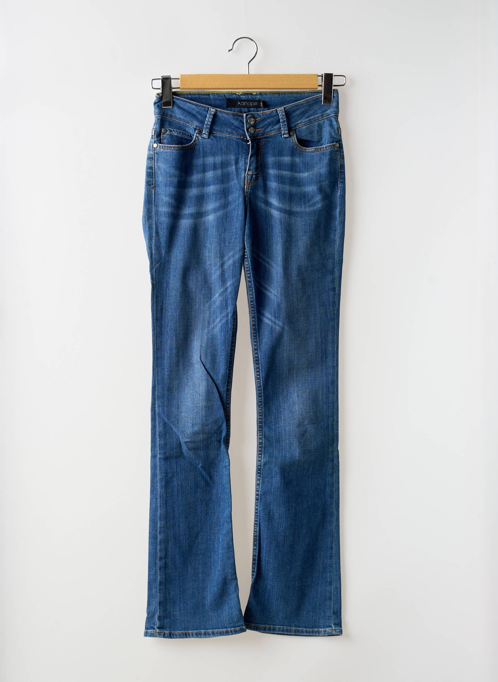 Bootcut džinsai tamprumas maža dydžio mėlyna KANOPE moteris