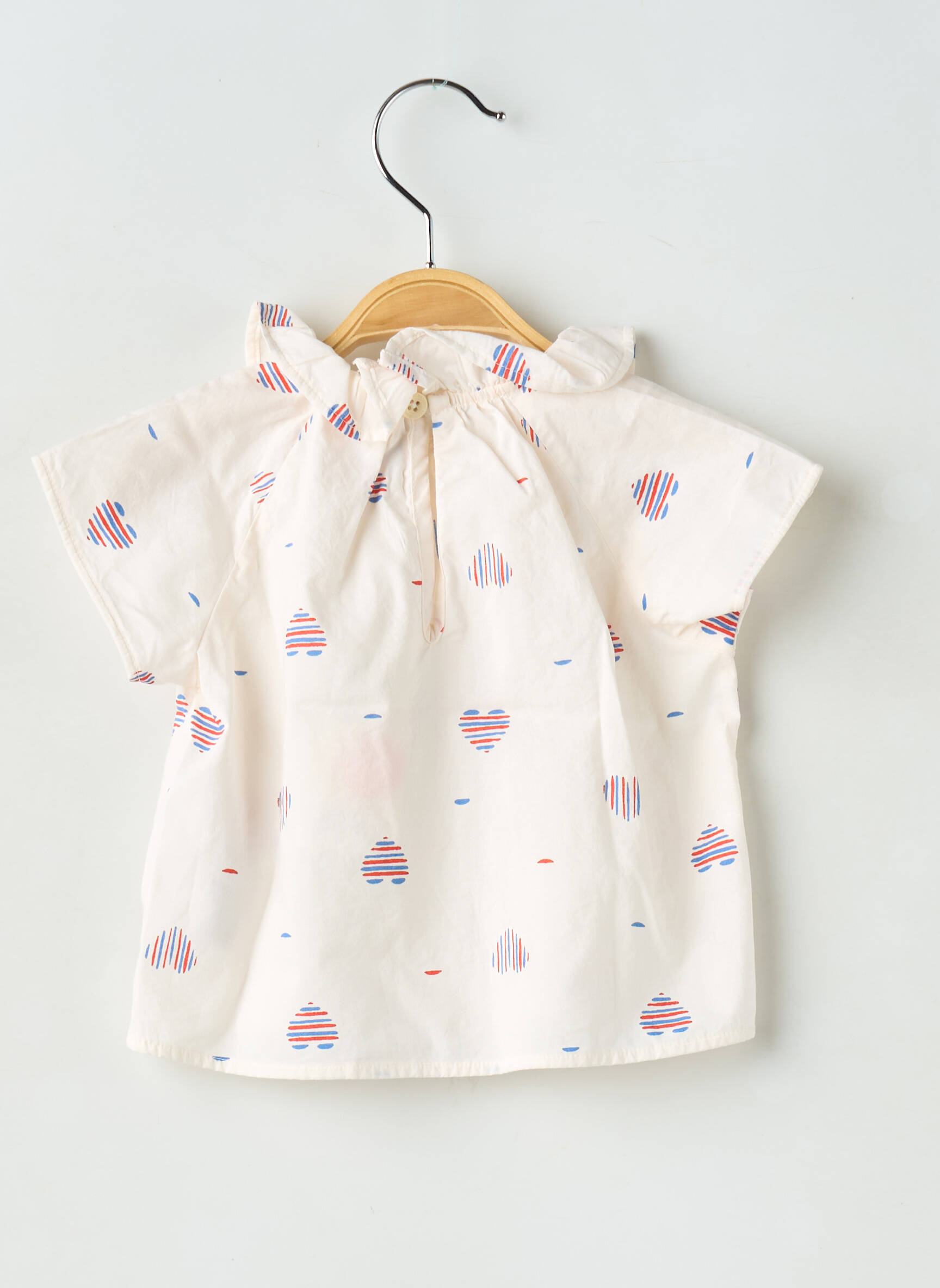 Bluzonai fantazijos raštas trumpas rankovės baltas PETIT BATEAU mergina