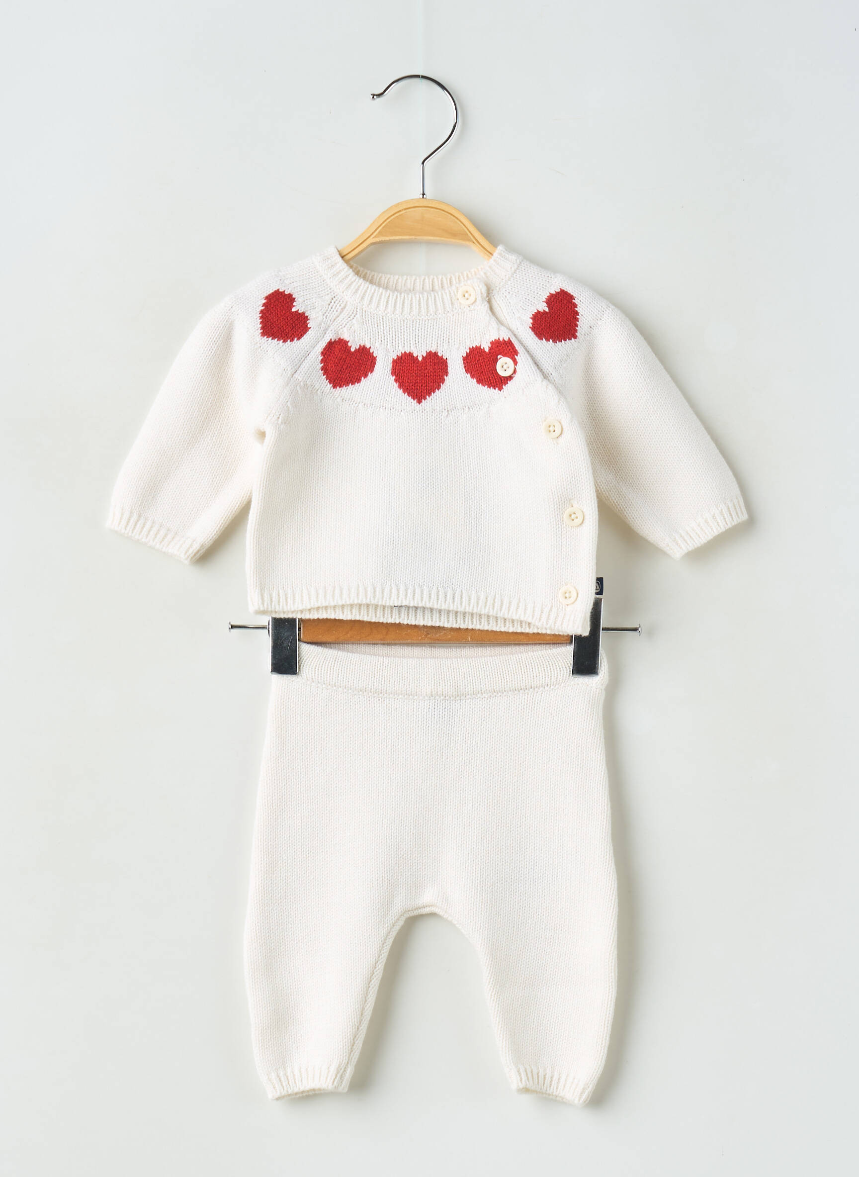 Kelnaičių rinkinys kelnės su pėdkelnėmis baltas PETIT BATEAU vaikas