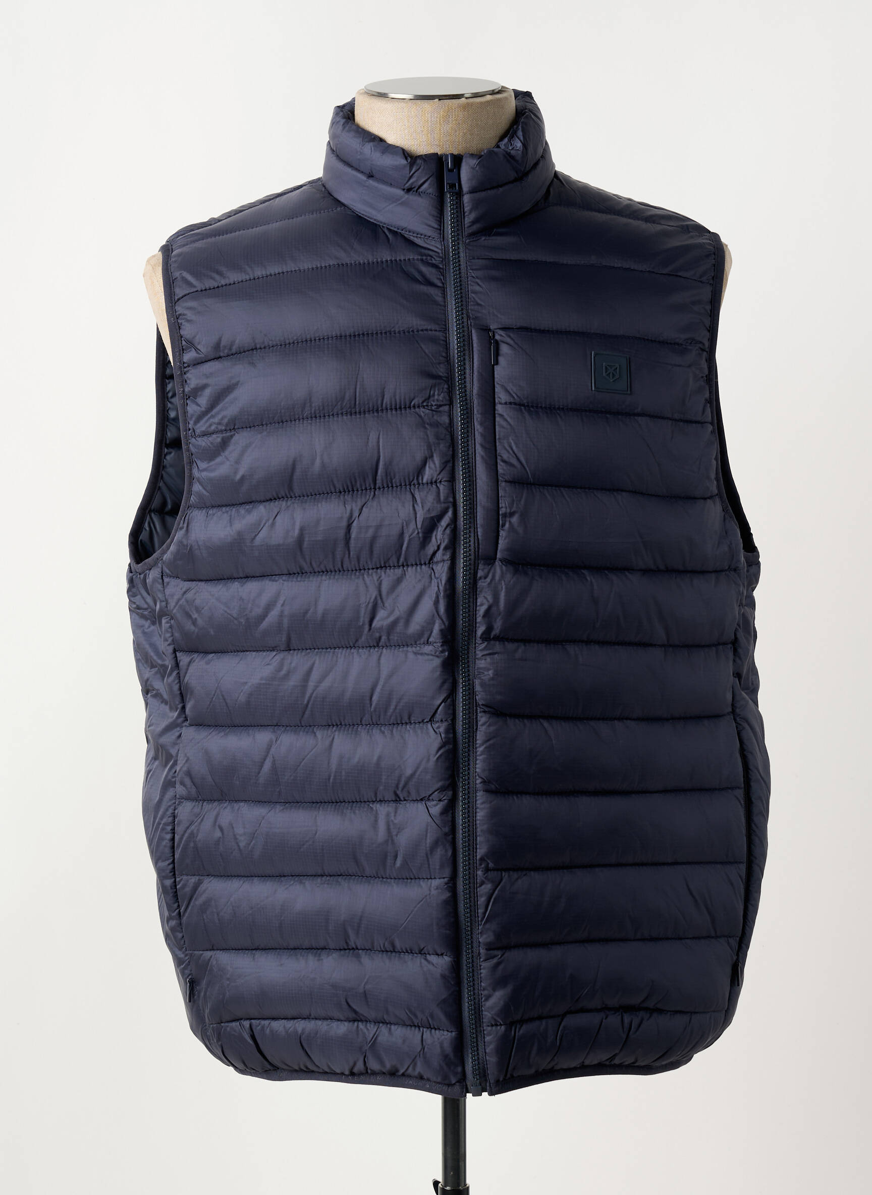 Pūkinė striukė kišenės be gobtuvų mėlyna JACK & JONES vyras