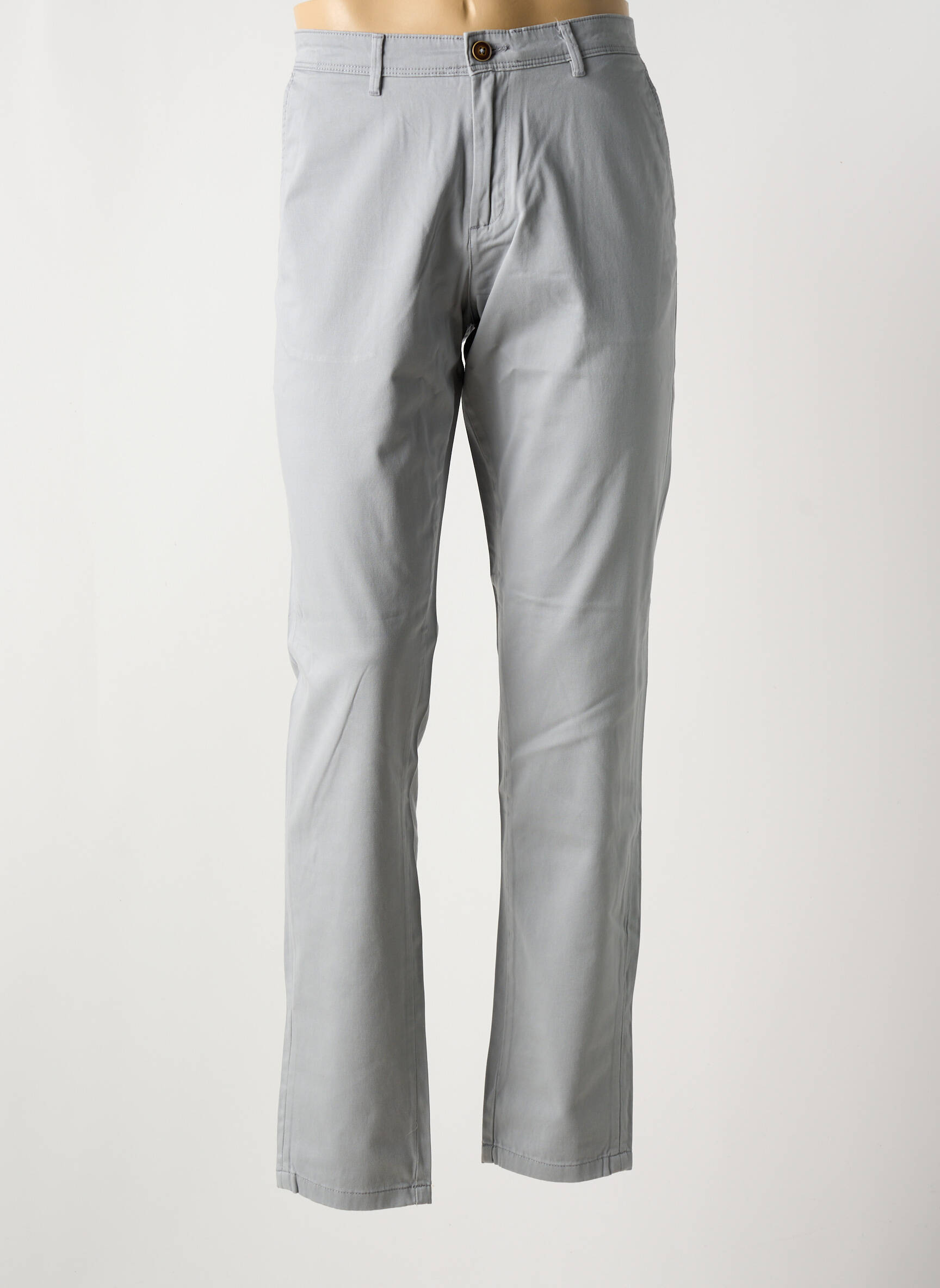 Chino kelnė popelinos audinys, kuris pasižymi lygiu ir tankiu paviršiumi. normala dydis pilka JACK & JONES vyras