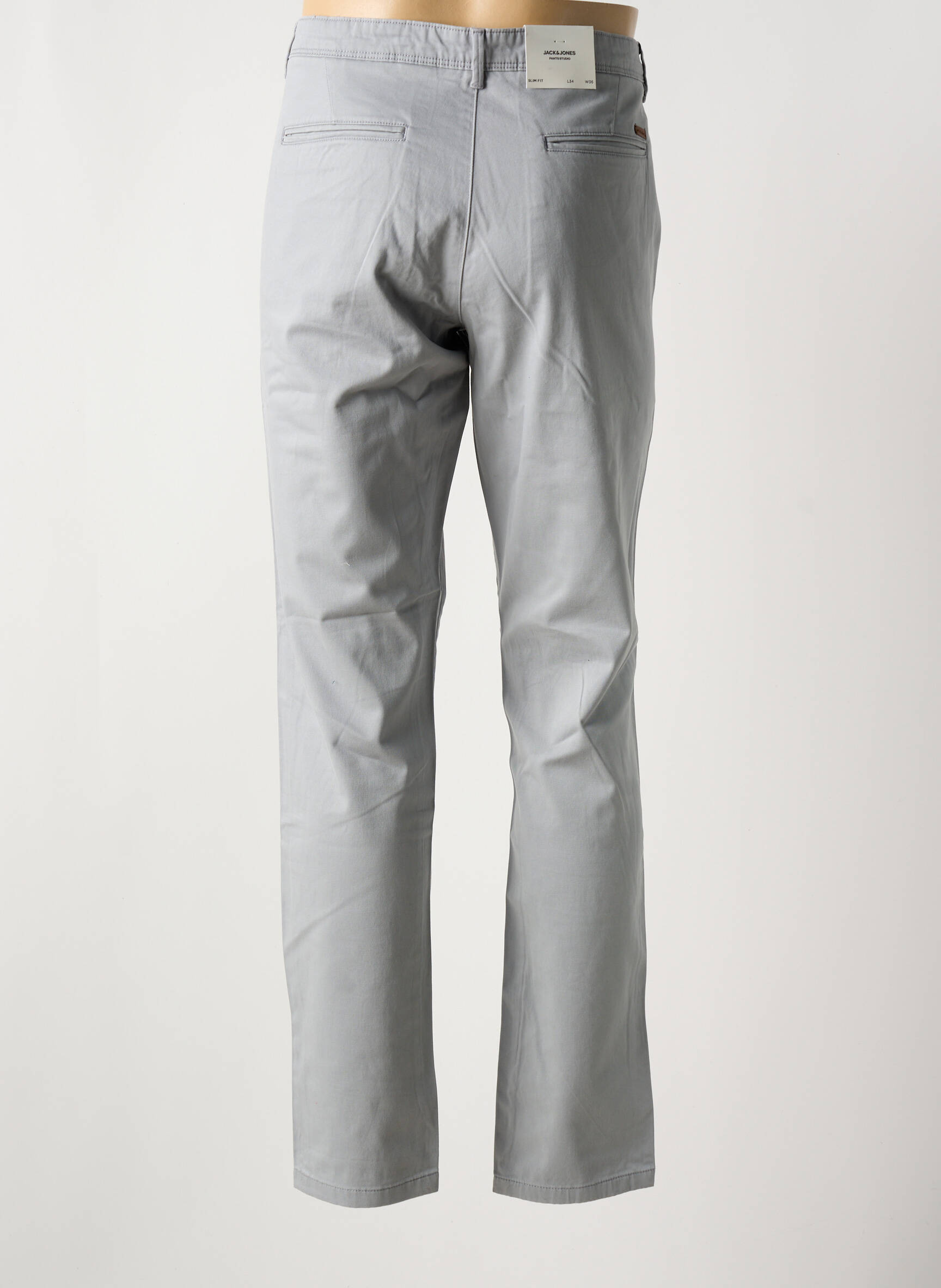 Chino kelnė popelinos audinys, kuris pasižymi lygiu ir tankiu paviršiumi. normala dydis pilka JACK & JONES vyras