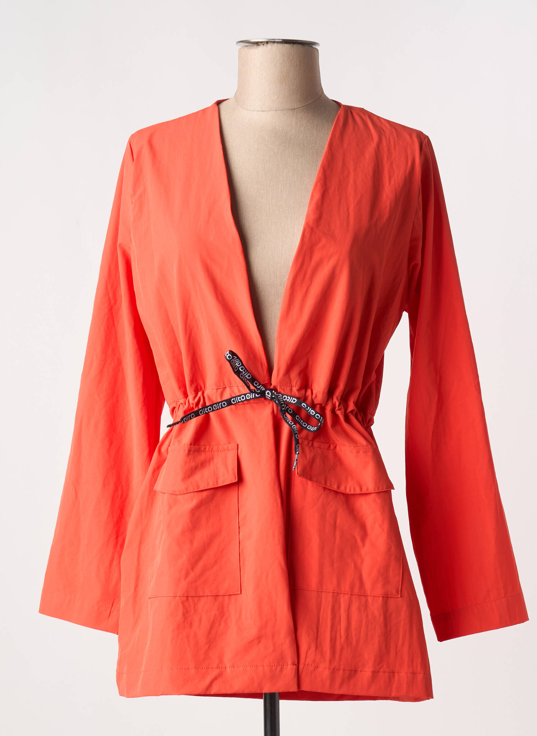 Kimono striukė col v oranžinė ALTO GIRO moteris