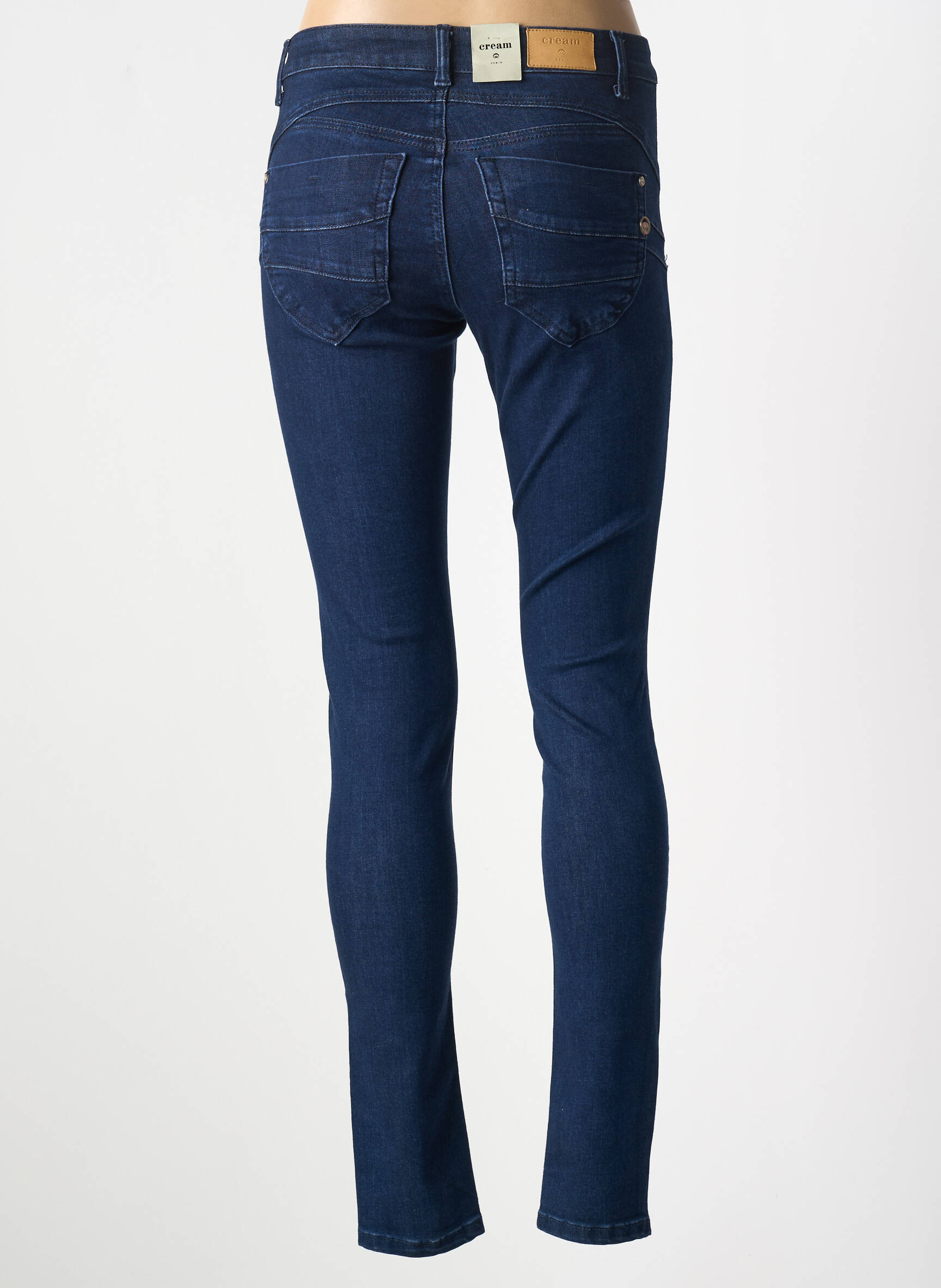 Lieknos džinsai brutinis audimas normala dydis mėlyna CREAM moteris