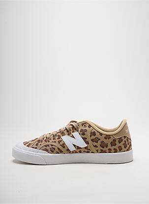 Bėgimo bateliai apvalus mygtukas plokščias kulnas iki 3 cm bežinis NEW BALANCE moteris