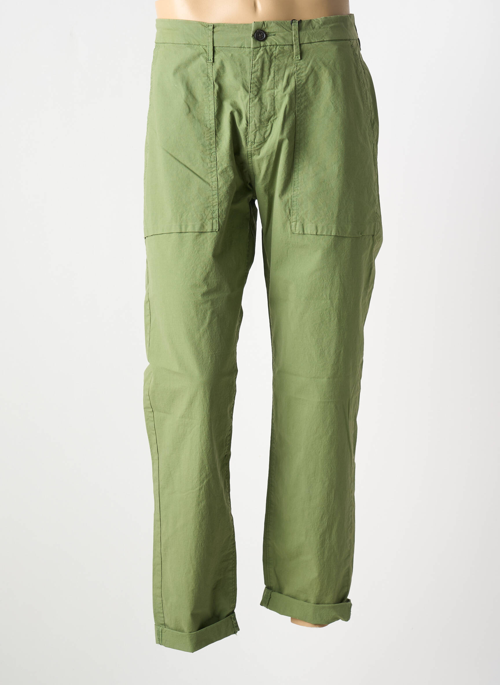 Tiesi kelnė popelinos audinys, kuris pasižymi lygiu ir tankiu paviršiumi. normala dydis žalias DSTREZZED vyras