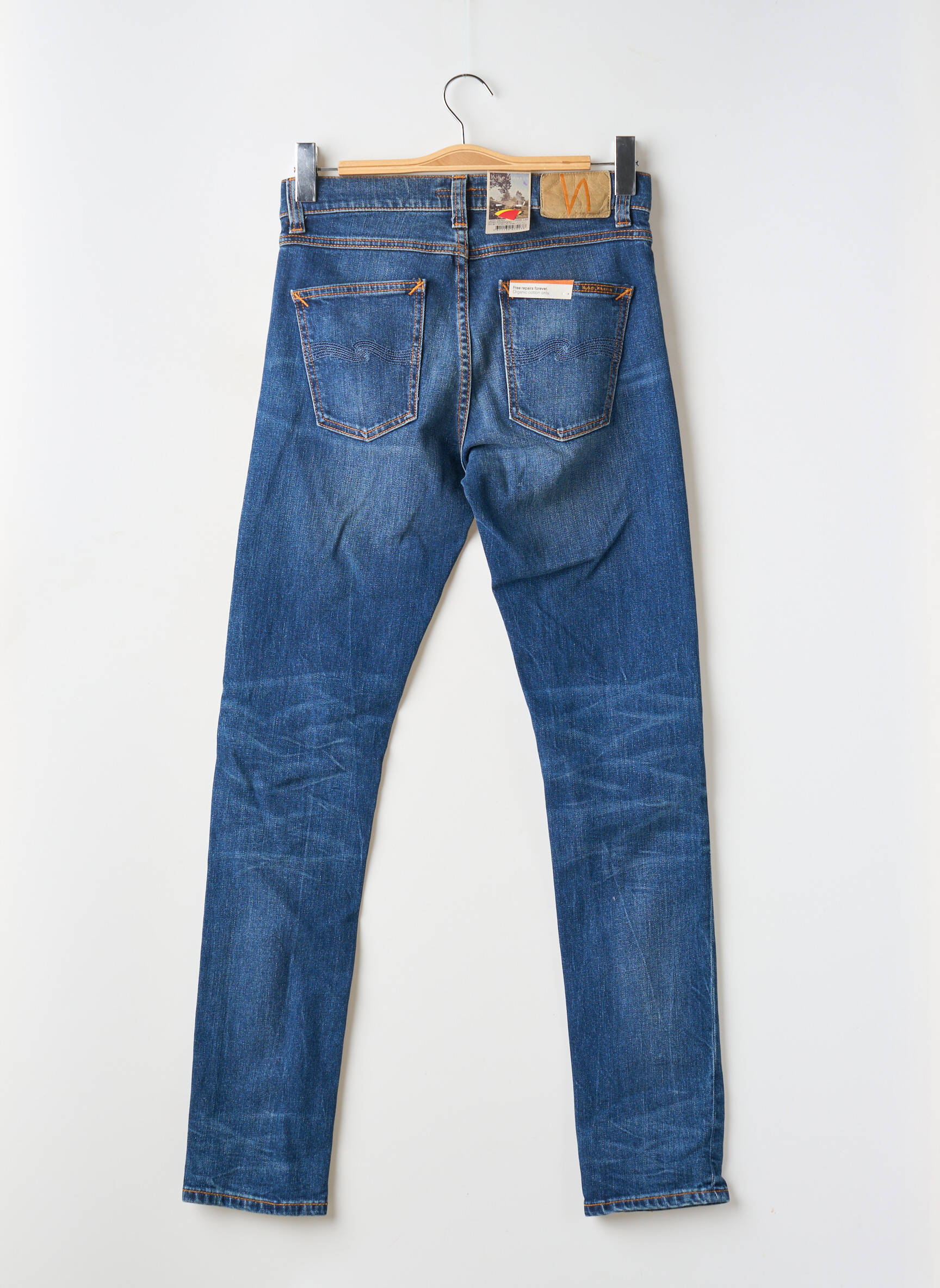 Lieknos džinsai bio normala dydis mėlyna NUDIE JEANS CO vyras