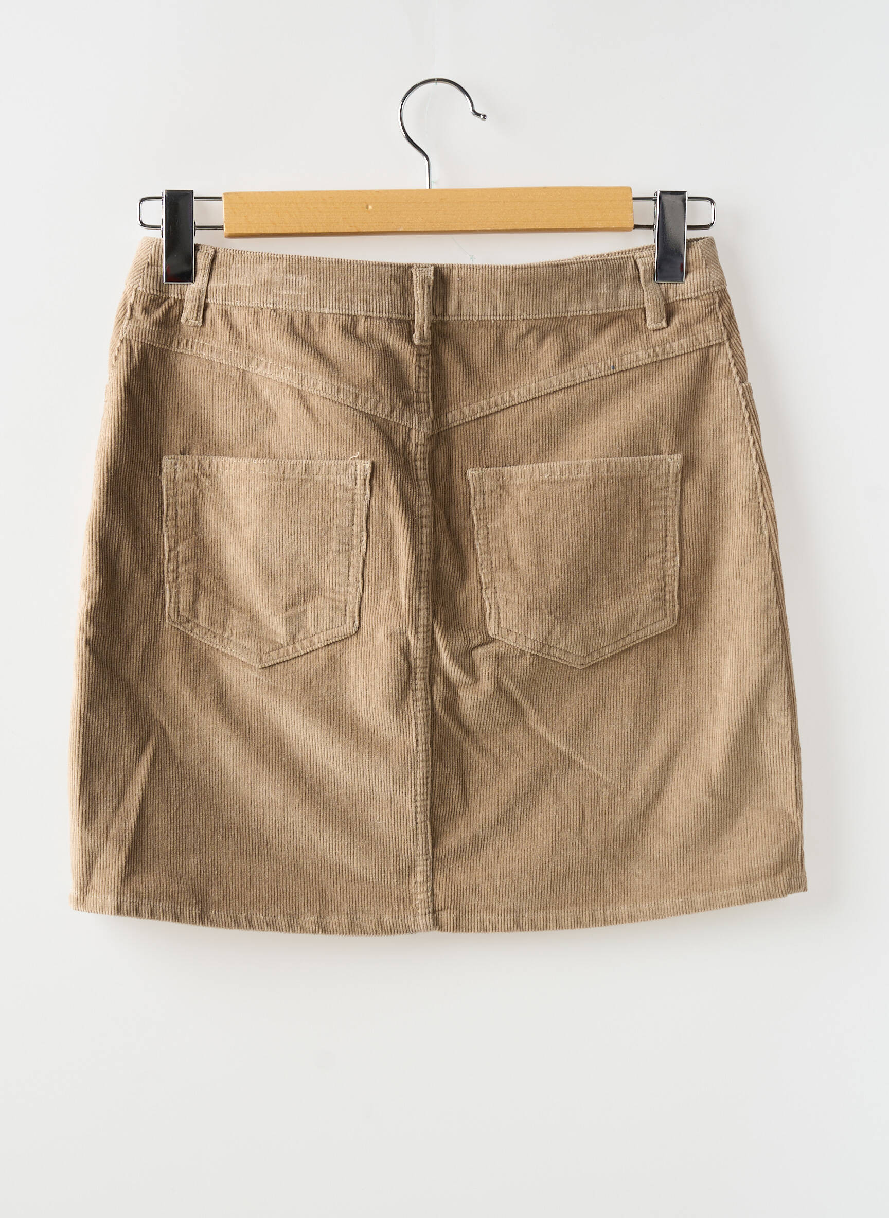 Trumpas sijonas kišenės rudas KNOWLEDGE COTTON APPAREL moteris