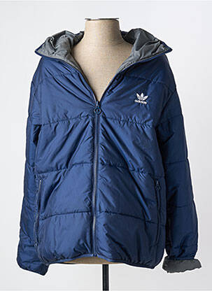 Pūkinė striukė kišenės su gobtuvu mėlyna ADIDAS vyras