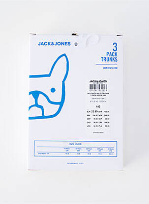 Bokseris elastinė juosta liemeniui, suteikianti patogumo ir laisvumo jausmą. mėlyna JACK & JONES berniukas