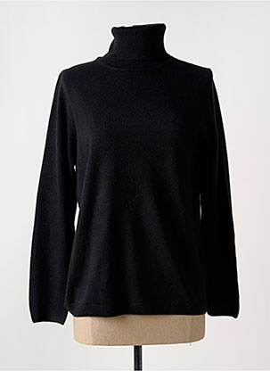 Megztinis su aukštu kaklu tamprumas ilgos rankovės juodas CASHMERE FEELING moteris