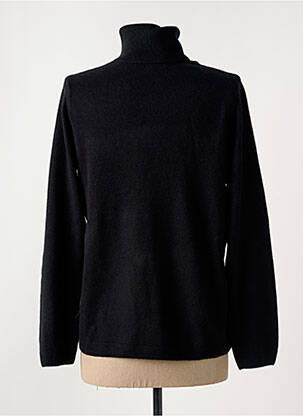 Megztinis su aukštu kaklu tamprumas ilgos rankovės juodas CASHMERE FEELING moteris