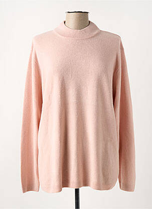 Megztinis tiesi kirpimas ilgos rankovės rožinė CASHMERE FEELING moteris