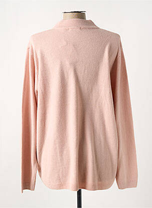 Megztinis tiesi kirpimas ilgos rankovės rožinė CASHMERE FEELING moteris