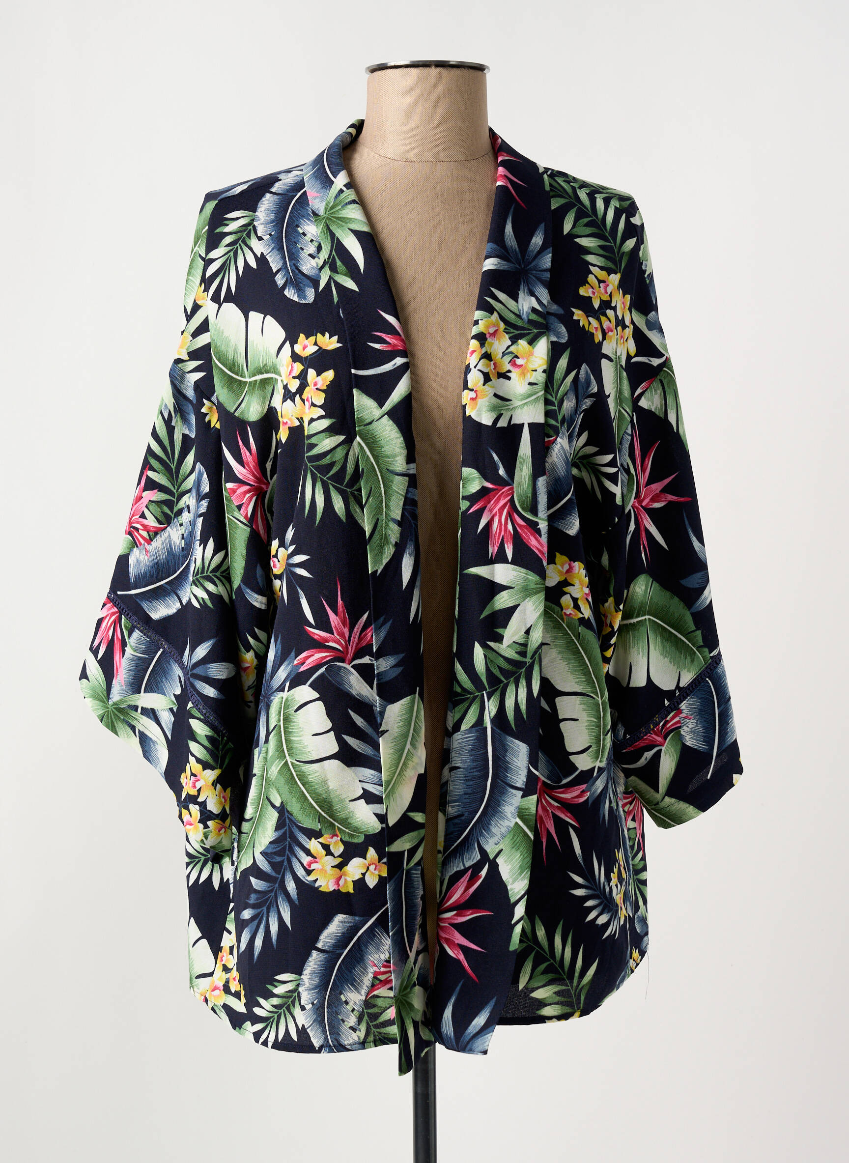 Kimono striukė col v mėlyna SMASHED LEMON moteris