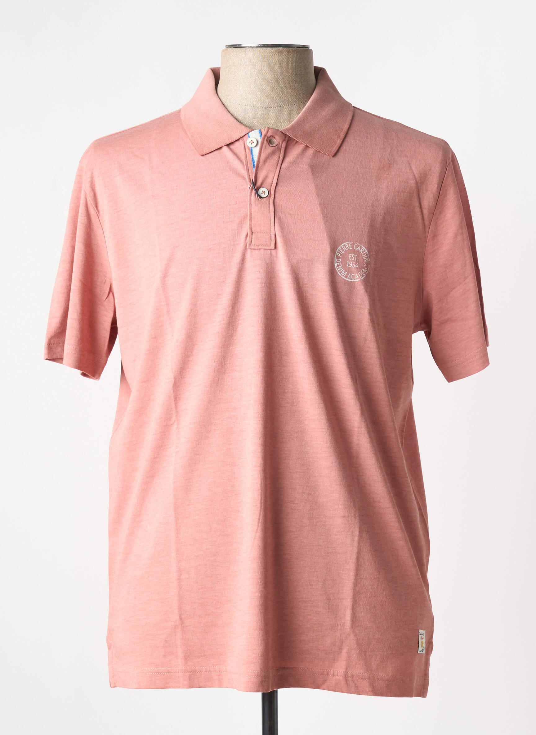 Polo tiesi kirpimas trumpas rankovės rožinė PIERRE CARDIN vyras