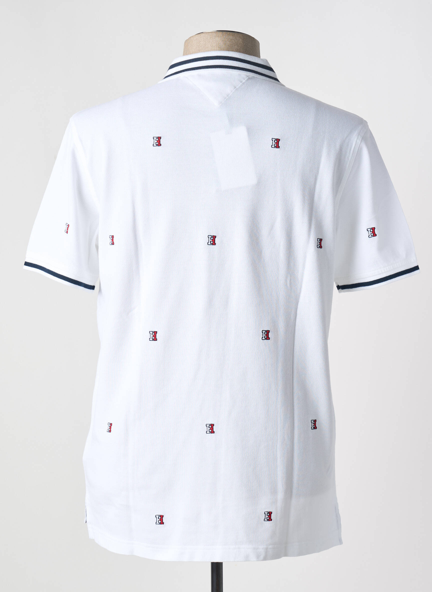Polo tiesi kirpimas trumpas rankovės baltas TOMMY HILFIGER vyras