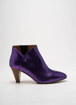 Batai/botai satino audinys kulnas nuo 7 iki 9 cm violetinis LES:VENUES moteris