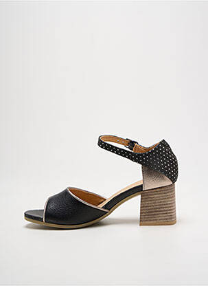 Sandalai/nu pėdos satino audinys kulnas nuo 4 iki 6 cm juodas MINKA DESIGN moteris