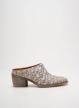 Mule/sabotai satino audinys kulnas nuo 4 iki 6 cm sidabrinė MINKA DESIGN moteris