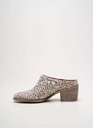 Mule/sabotai satino audinys kulnas nuo 4 iki 6 cm sidabrinė MINKA DESIGN moteris