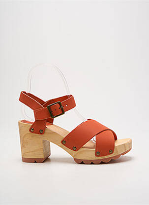 Sandalai/nu pėdos lygus medžiaga kulnas nuo 7 iki 9 cm oranžinė KICKERS moteris