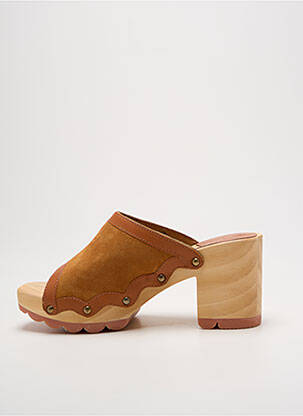 Mule/sabotai satino audinys kulnas nuo 7 iki 9 cm rudas KICKERS moteris