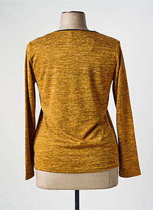 Megztinis centrinė iškirptė ilgos rankovės geltona TELMAIL moteris