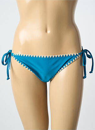 Maudymosi kelnaitės satino audinys bikini mėlyna LAGON BLEU moteris