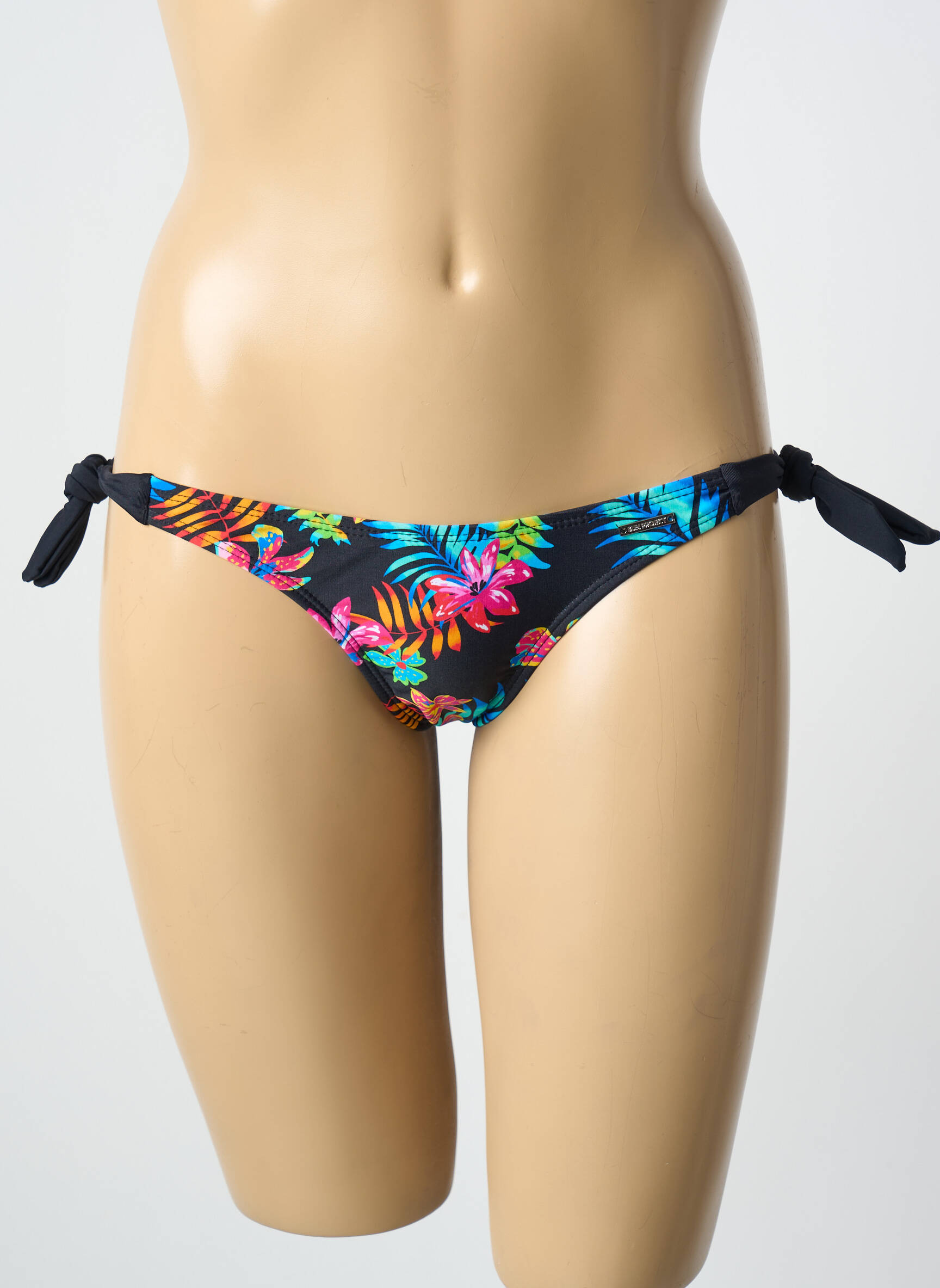 Maudymosi kelnaitės tiesioginis dažymas spausdinimas bikini juodas SUN PROJECT moteris