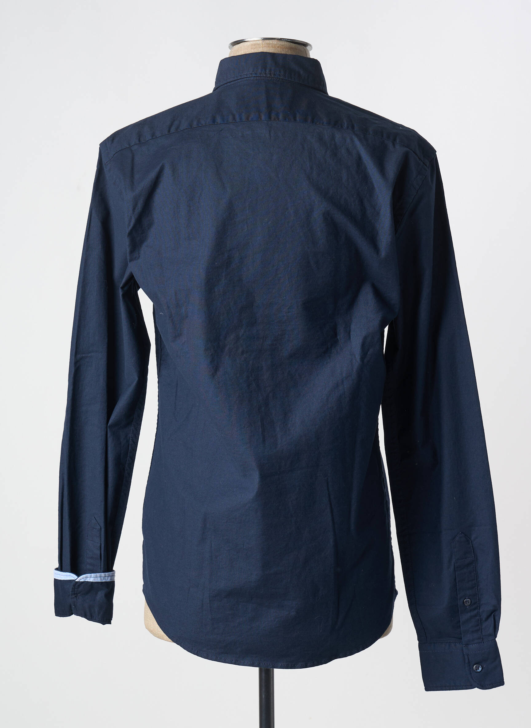 Ilgomis rankovėmis marškinys centrinė iškirptė mėlyna SCOTCH & SODA vyras