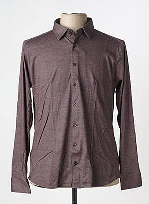 Ilgomis rankovėmis marškinys centrinė iškirptė rudas DESOTO vyras