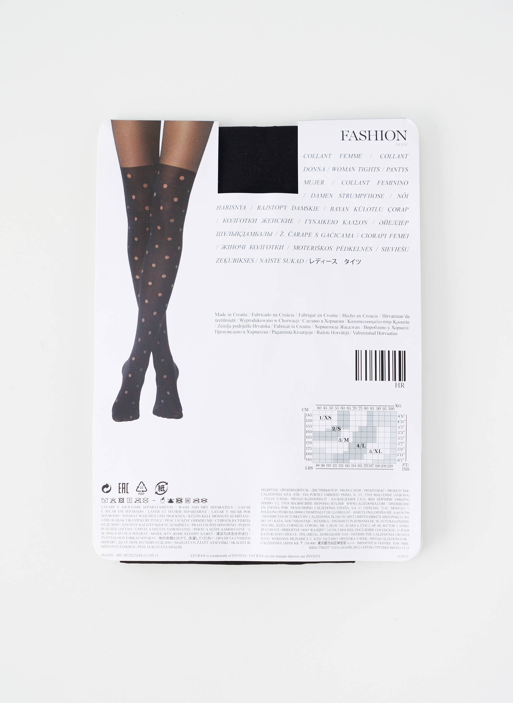 Kojinės taškinis raštas juodas CALZEDONIA moteris