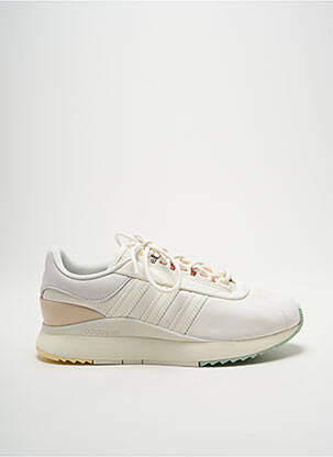 Bėgimo bateliai apvalus mygtukas plokščias kulnas iki 3 cm baltas ADIDAS moteris