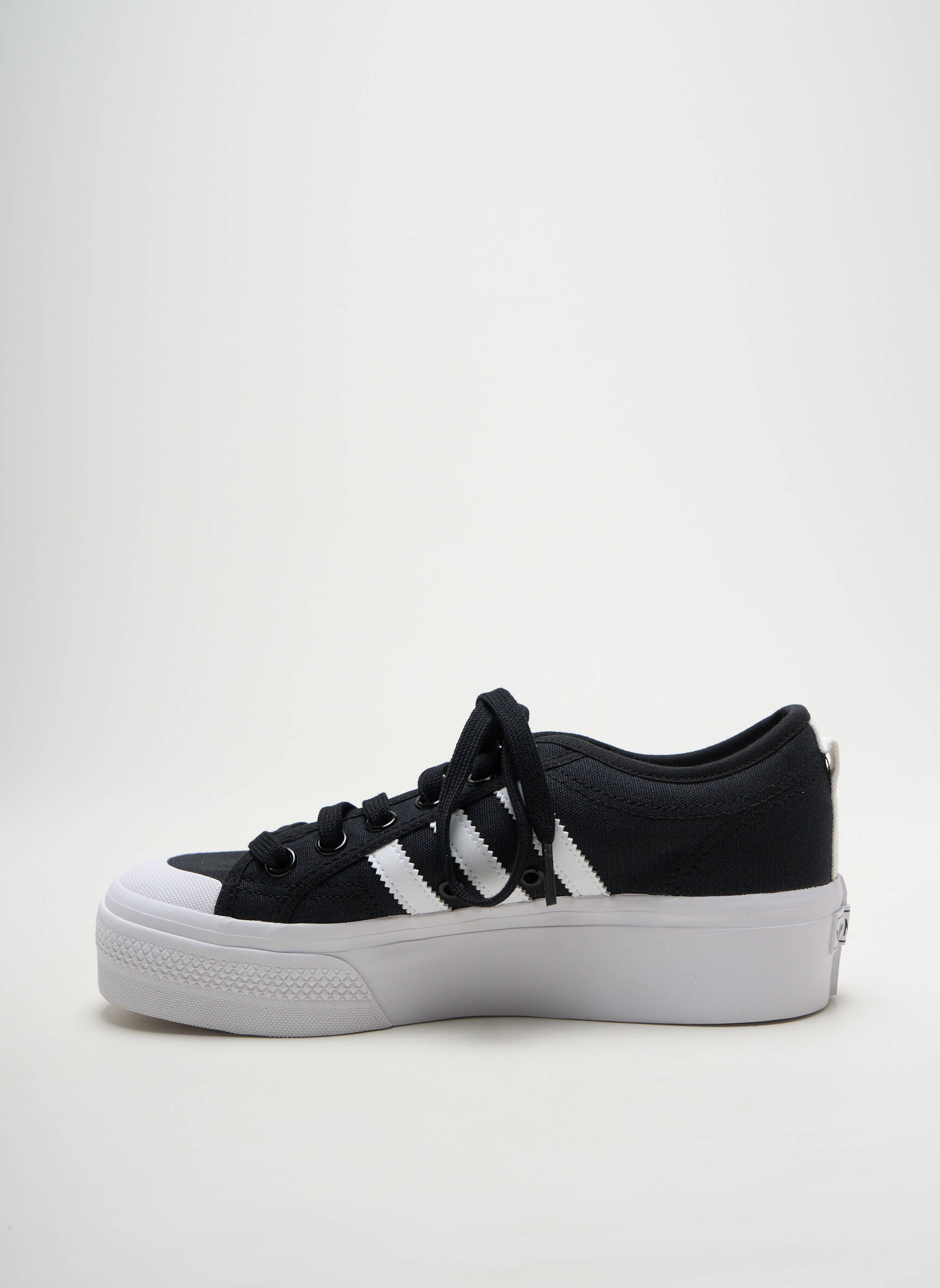 Bėgimo bateliai platforma plokščias kulnas iki 3 cm juodas ADIDAS moteris