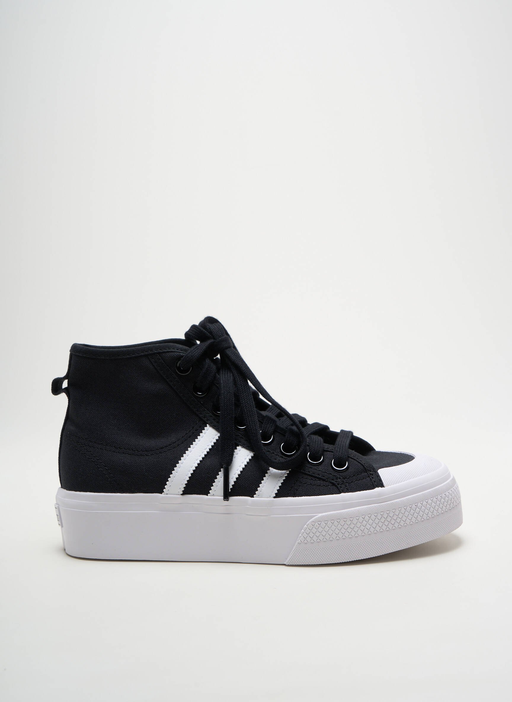 Bėgimo bateliai platforma plokščias kulnas iki 3 cm juodas ADIDAS moteris