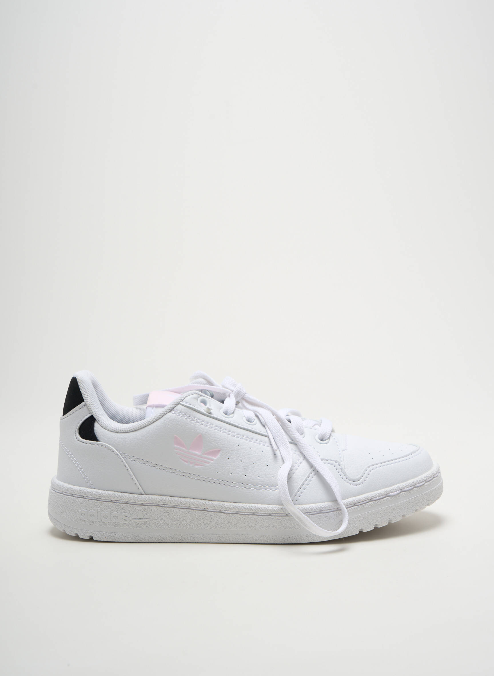 Bėgimo bateliai apvalus mygtukas plokščias kulnas iki 3 cm baltas ADIDAS moteris