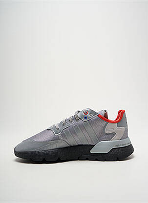 Bėgimo bateliai satino audinys apvalus mygtukas sidabrinė ADIDAS vyras