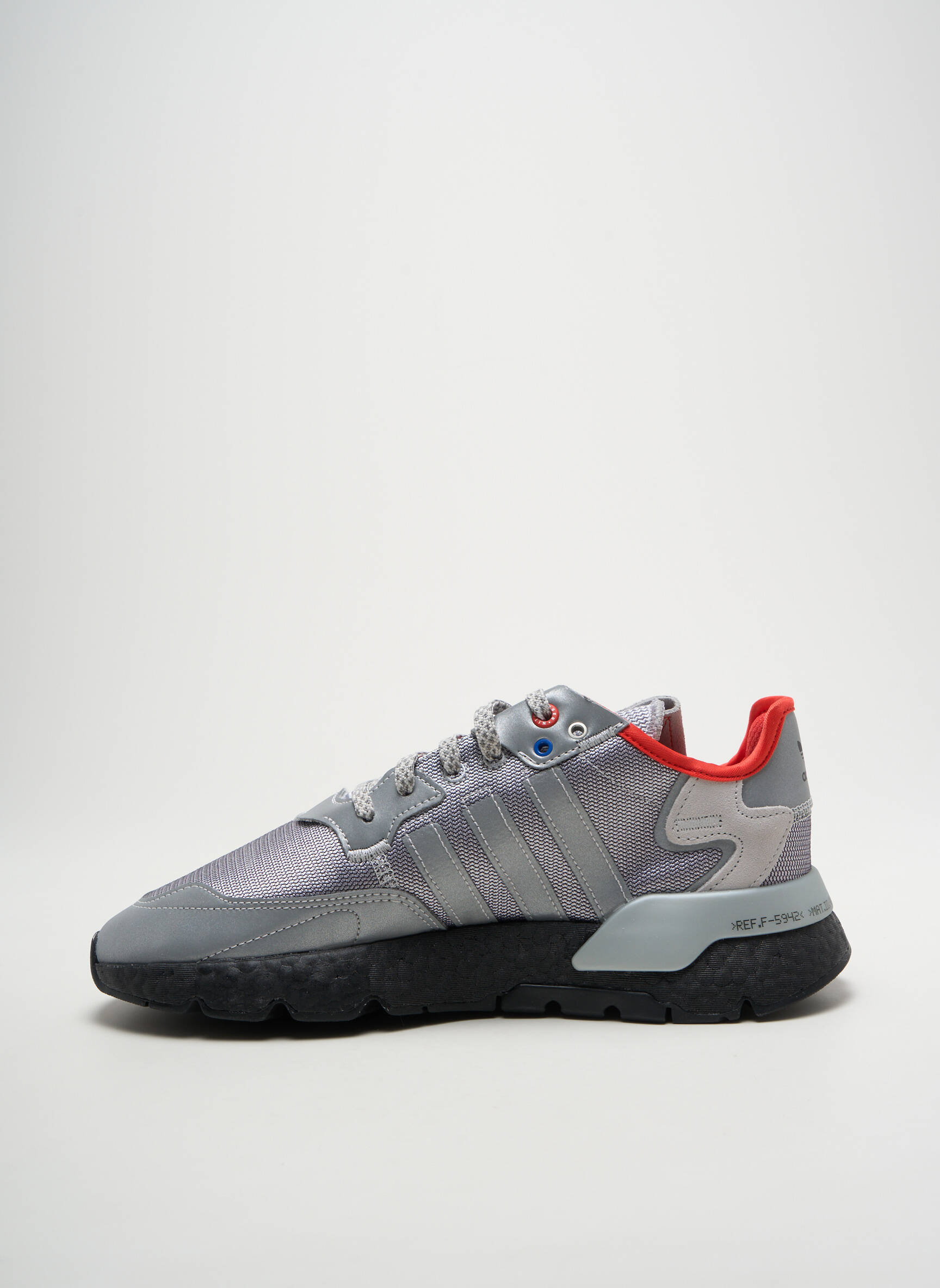 Bėgimo bateliai satino audinys apvalus mygtukas sidabrinė ADIDAS vyras