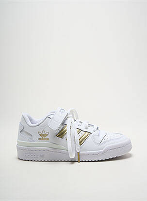 Bėgimo bateliai satino audinys plokščias kulnas iki 3 cm baltas ADIDAS moteris