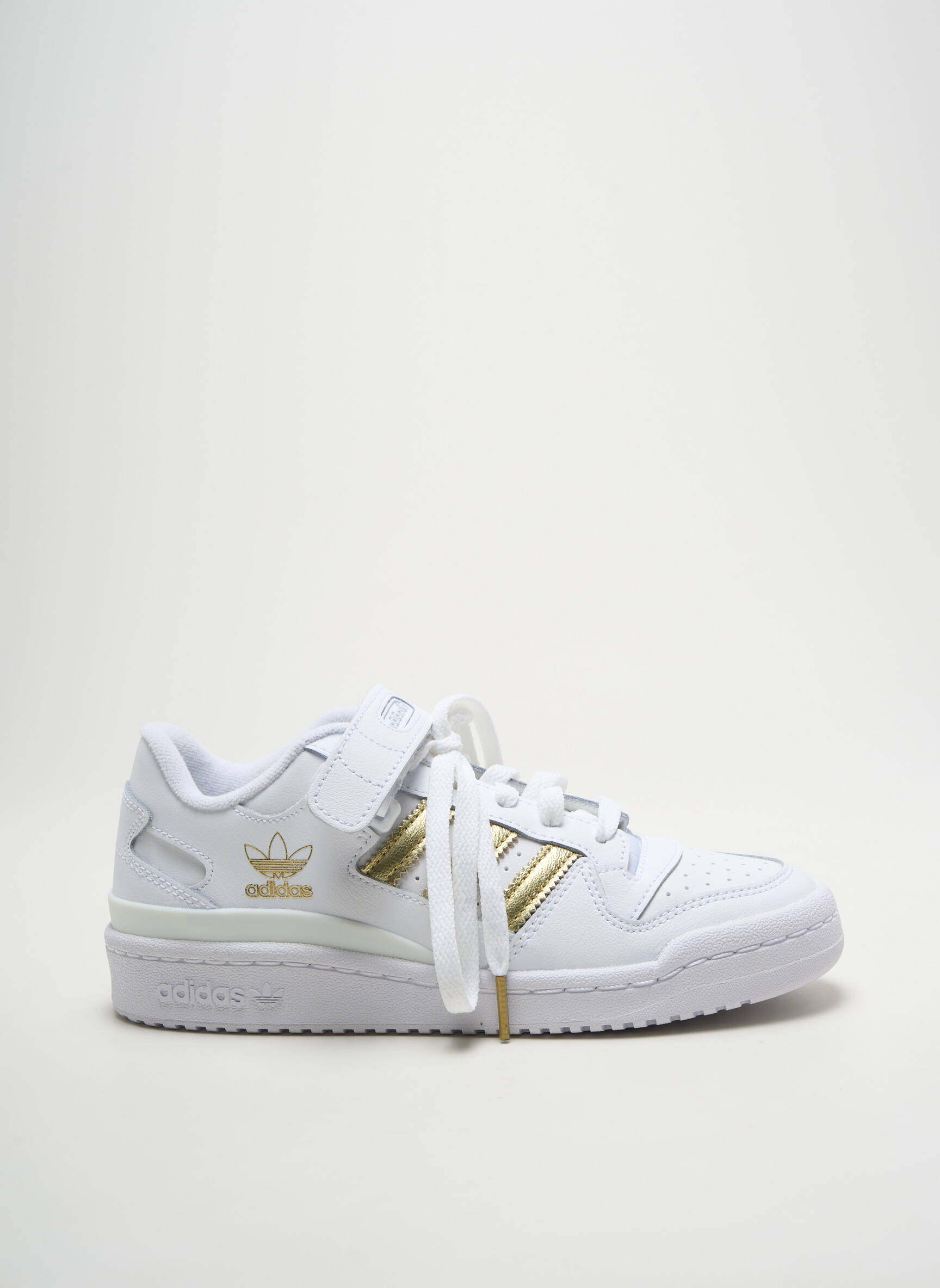 Bėgimo bateliai satino audinys plokščias kulnas iki 3 cm baltas ADIDAS moteris