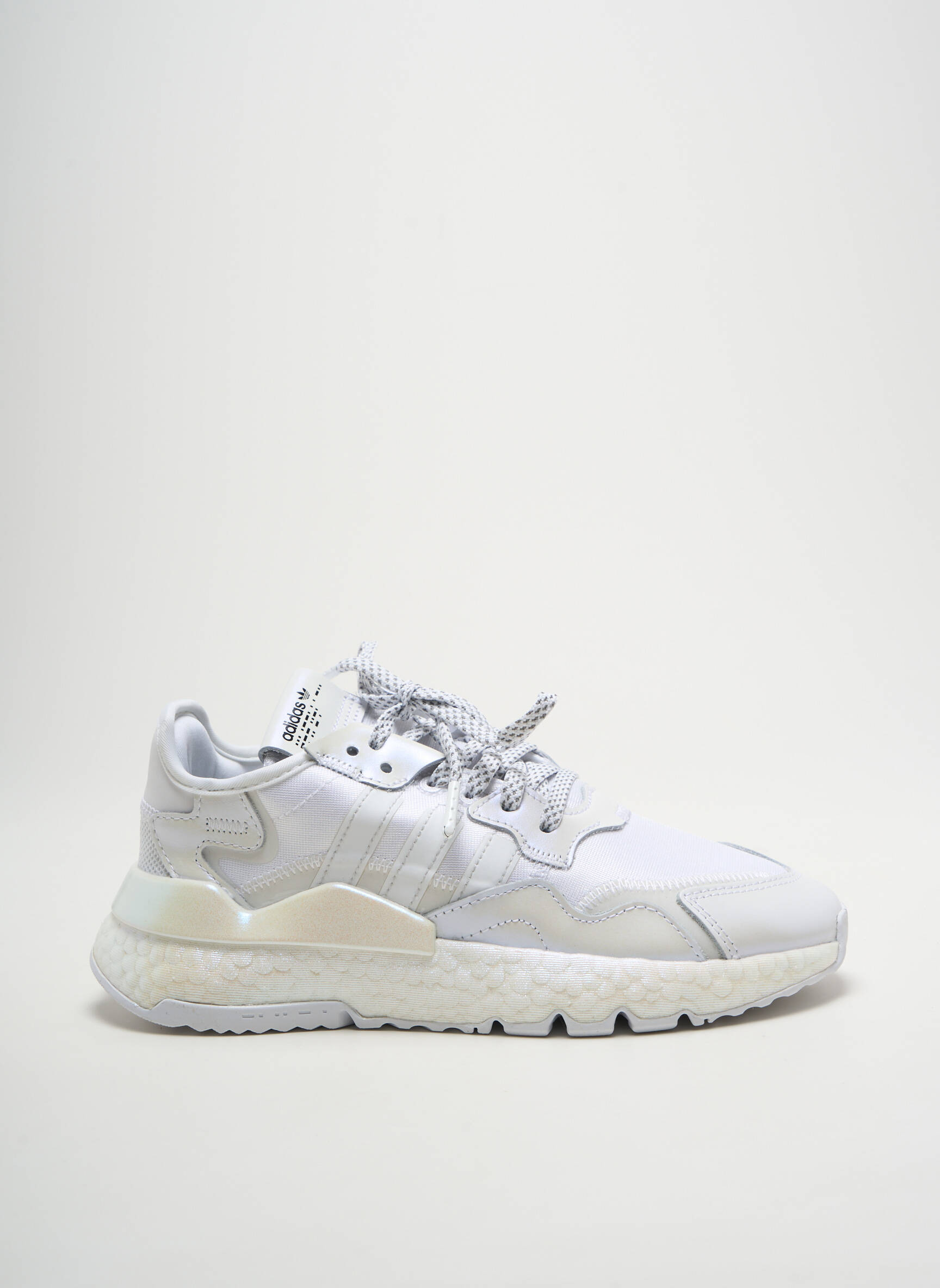 Bėgimo bateliai satino audinys kulnas nuo 4 iki 6 cm baltas ADIDAS moteris