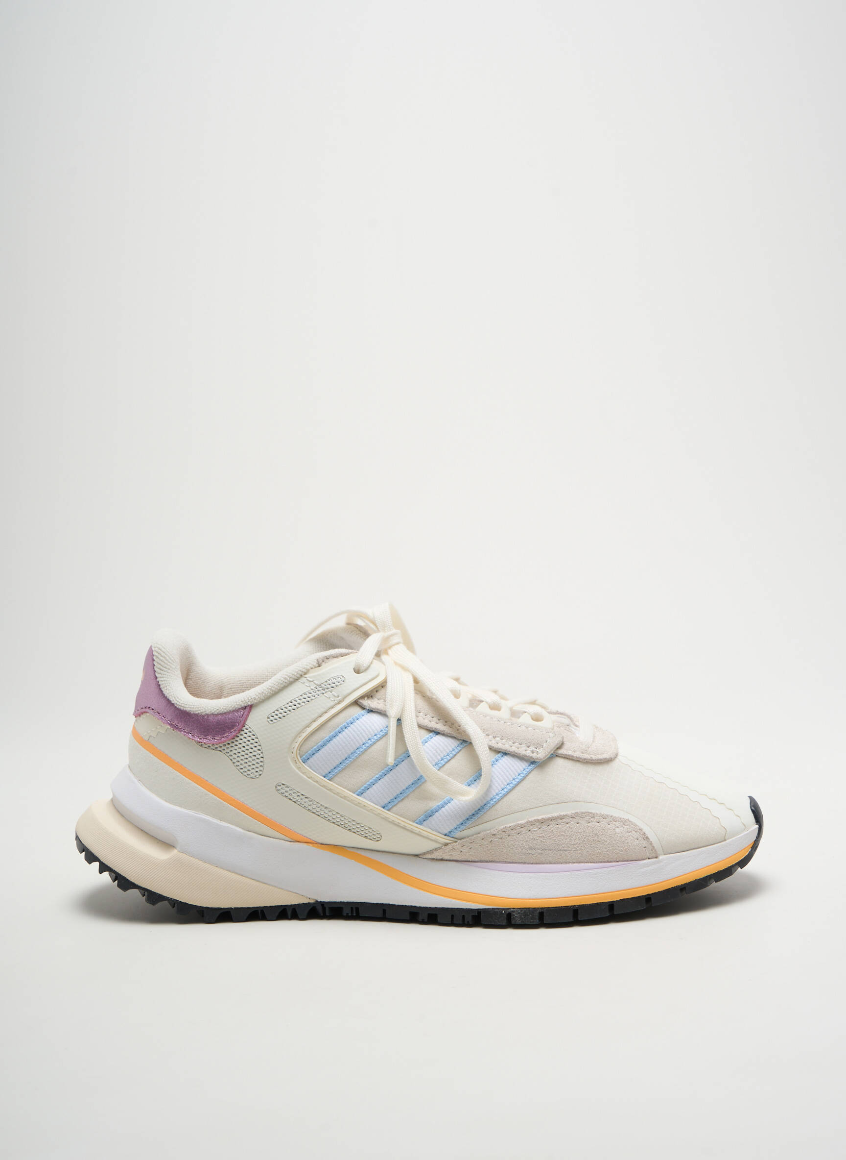 Bėgimo bateliai satino audinys plokščias kulnas iki 3 cm bežinis ADIDAS moteris