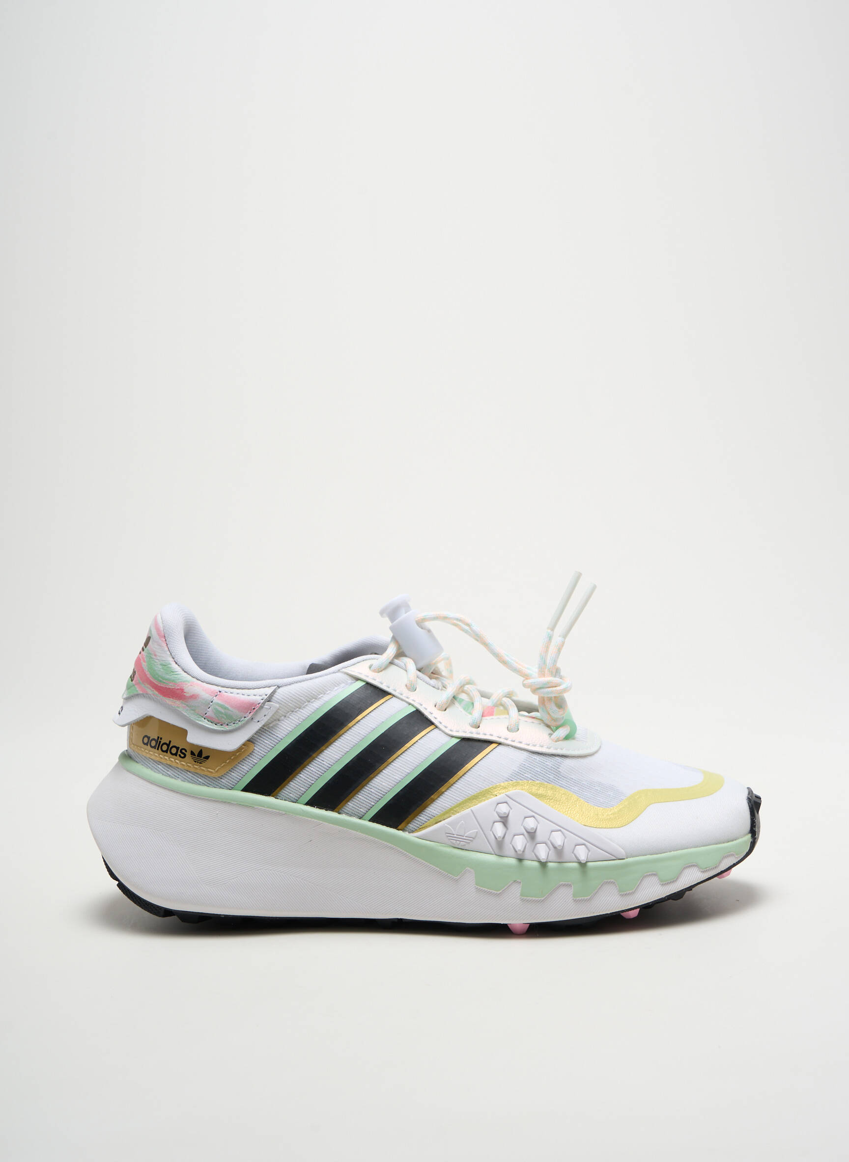 Bėgimo bateliai satino audinys kulnas nuo 4 iki 6 cm baltas ADIDAS moteris