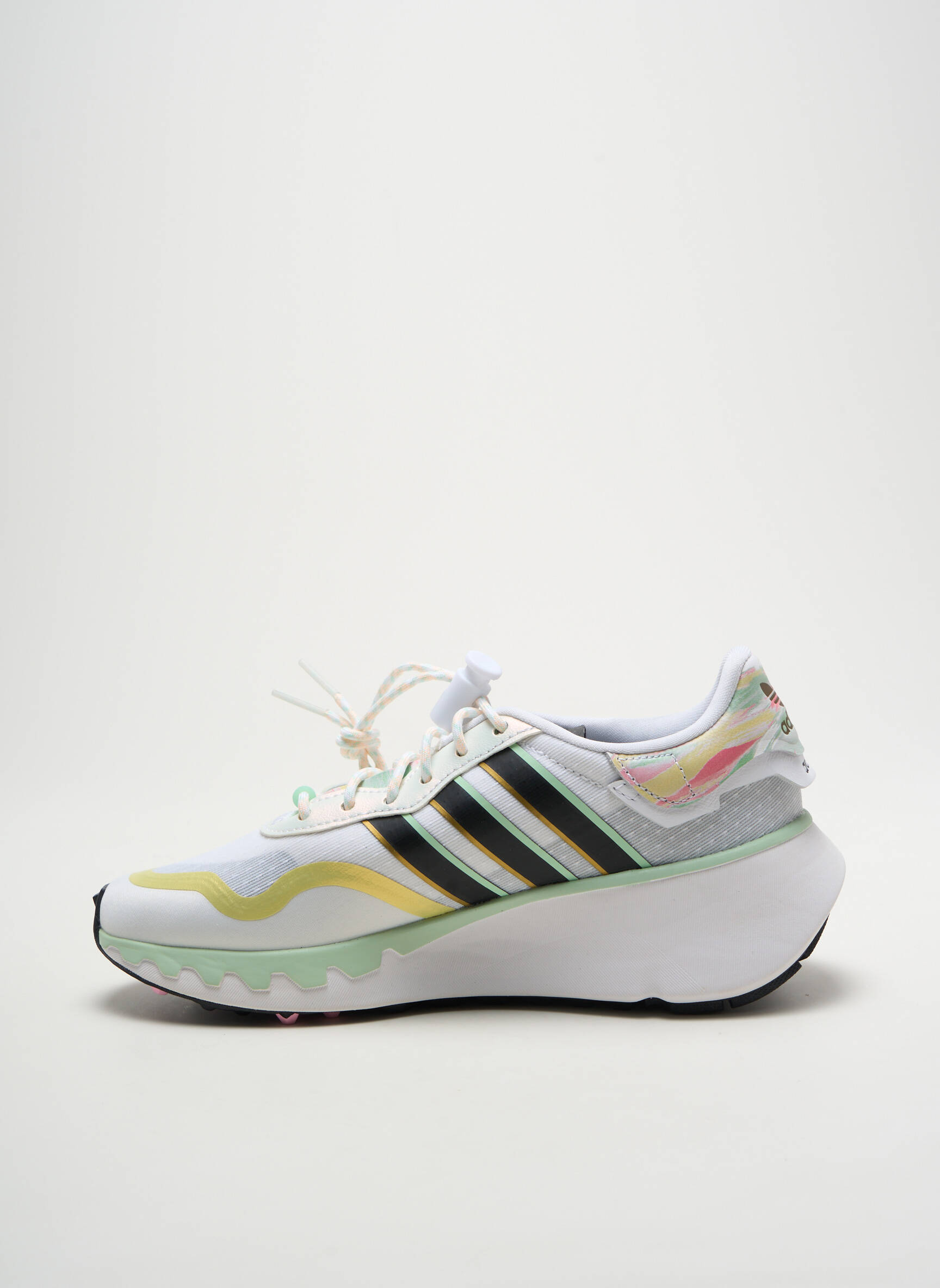 Bėgimo bateliai satino audinys kulnas nuo 4 iki 6 cm baltas ADIDAS moteris