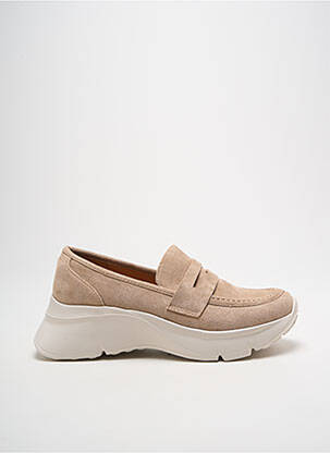 Mokasīnai apvalus mygtukas kulnas nuo 4 iki 6 cm bežinis IDEAL SHOES moteris