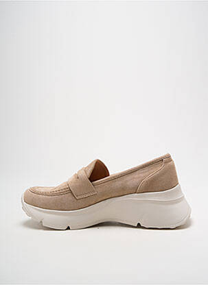 Mokasīnai apvalus mygtukas kulnas nuo 4 iki 6 cm bežinis IDEAL SHOES moteris