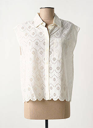 Moteriškas marškinys tiesi kirpimas trumpas rankovės baltas C'EST BEAU LA VIE moteris