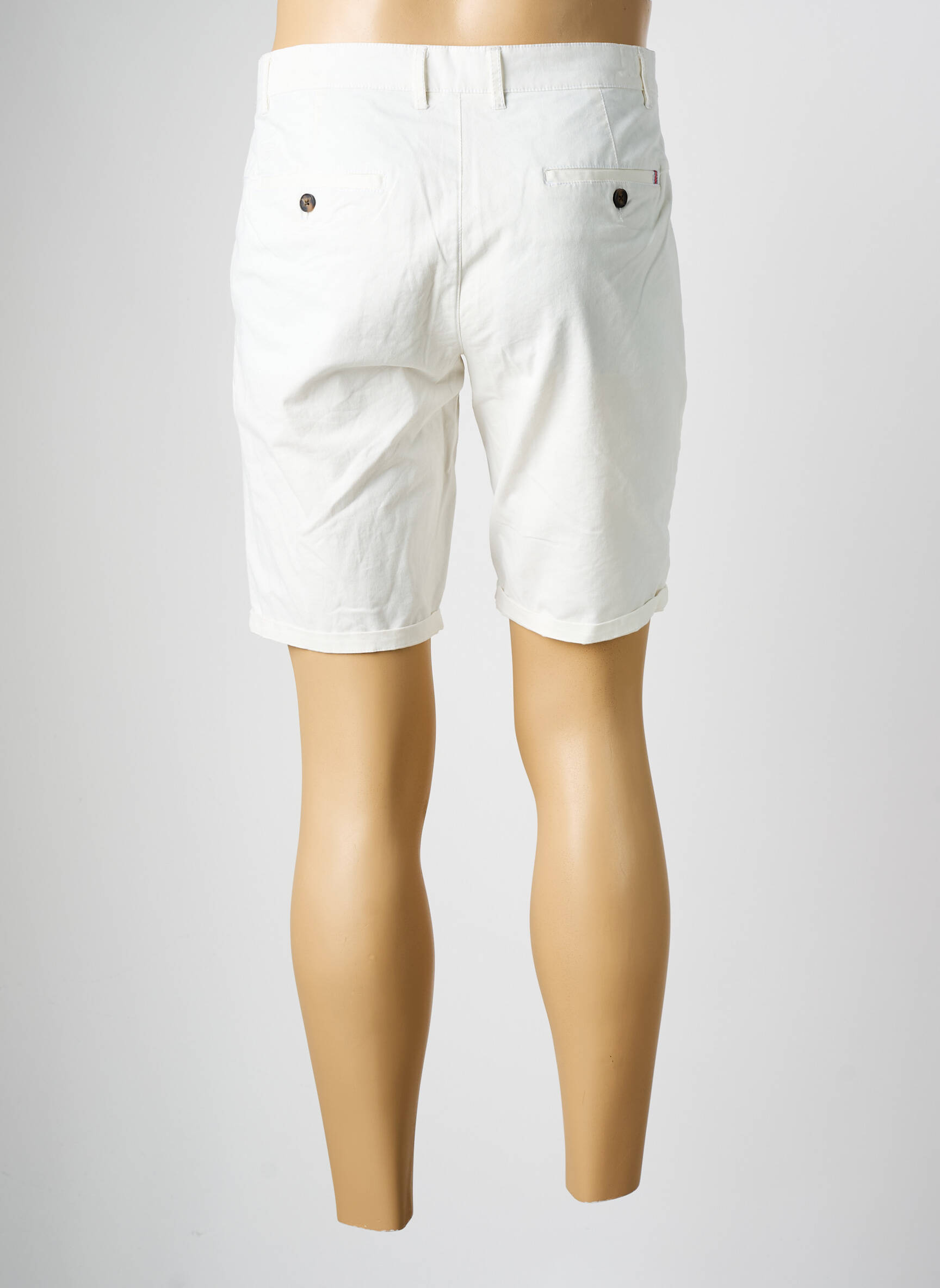 Bermudas tiesi kirpimas baltas CAMBRIDGE vyras